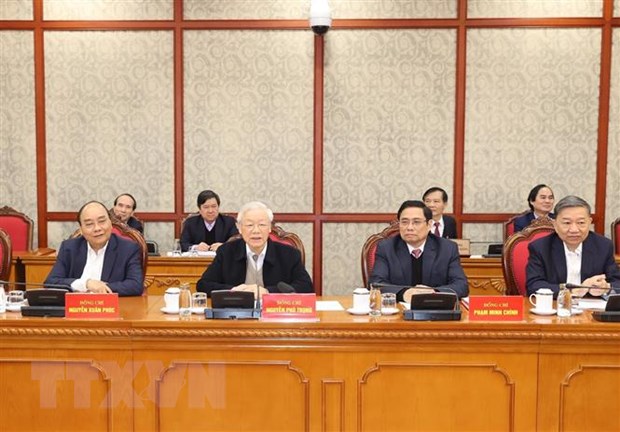 Le leader du Parti Nguyen Phu Trong souligne les tâches clés à réaliser au 1er trimestre